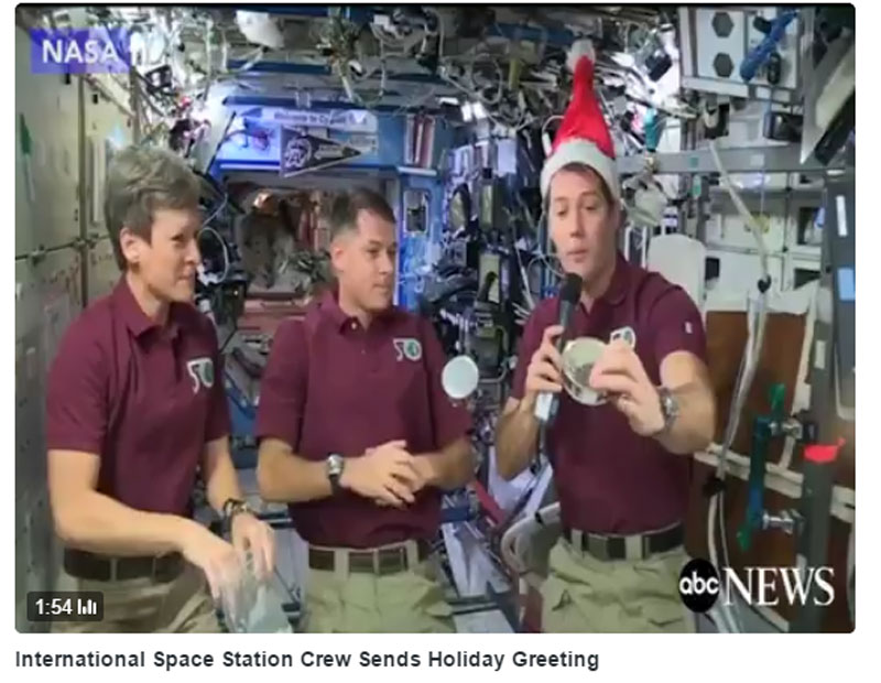 Δείτε το Χριστουγεννιάτικο δείπνο στον διαστημικό σταθμό (video)