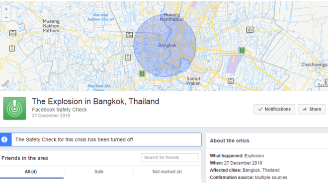 Πανικός στην Μπανγκόκ από λάθος συναγερμό στο Facebook!