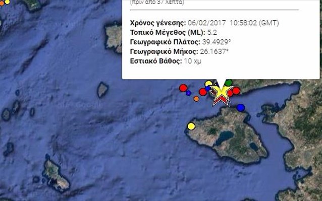 Στο ρυθμό των Ρίχτερ «χορεύει» η Λέσβος – Δύο νέοι σεισμοί, 5,1 και 4,2 βαθμών, συγκλόνισαν το νησί