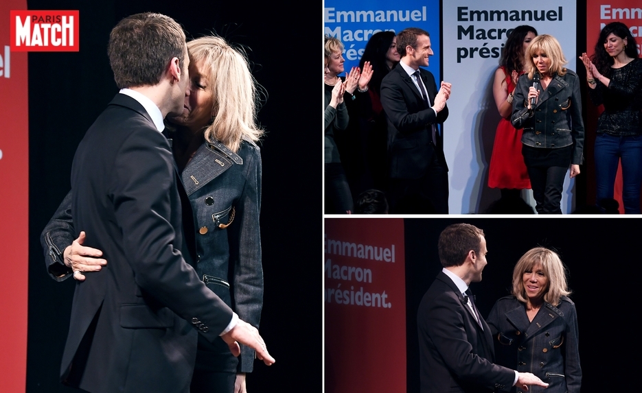 Γαλλία: Ο έρωτας χρόνια δεν κοιτά και ο Μακρόν δίνει καυτό φιλί στη σύζυγό του! (Photos)