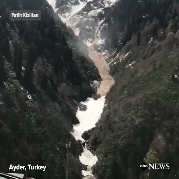 Τουρκία: «Θεαματική» γιγαντιαία χιονοστιβάδα πέφτει σε χωριό (Video)