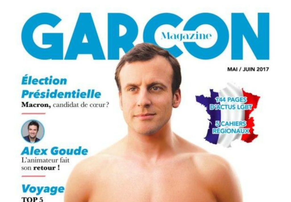 Γαλλία: Ο Μακρόν «ημίγυμνος» σε εξώφυλλο gay περιοδικού (Photos)