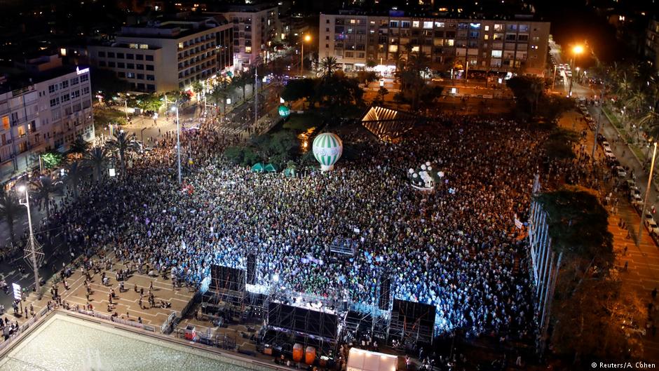 Συγκέντρωση στο Τελ Αβίβ υπέρ της ύπαρξης δύο κρατών