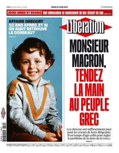Libération: Το πρωτοσέλιδο για την Ελλάδα – Μακρόν, δώστε το χέρι στον ελληνικό λαό (Photo)
