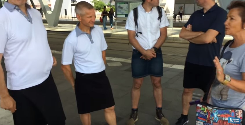 Γιατί Γάλλοι οδηγοί λεωφορείων φόρεσαν… φούστες (Video)