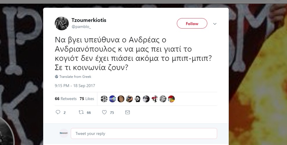 Το twitter «γλεντάει» τον Ανδριανόπουλο για το «λιοντάρι που τρώει τη ζέμπρα»