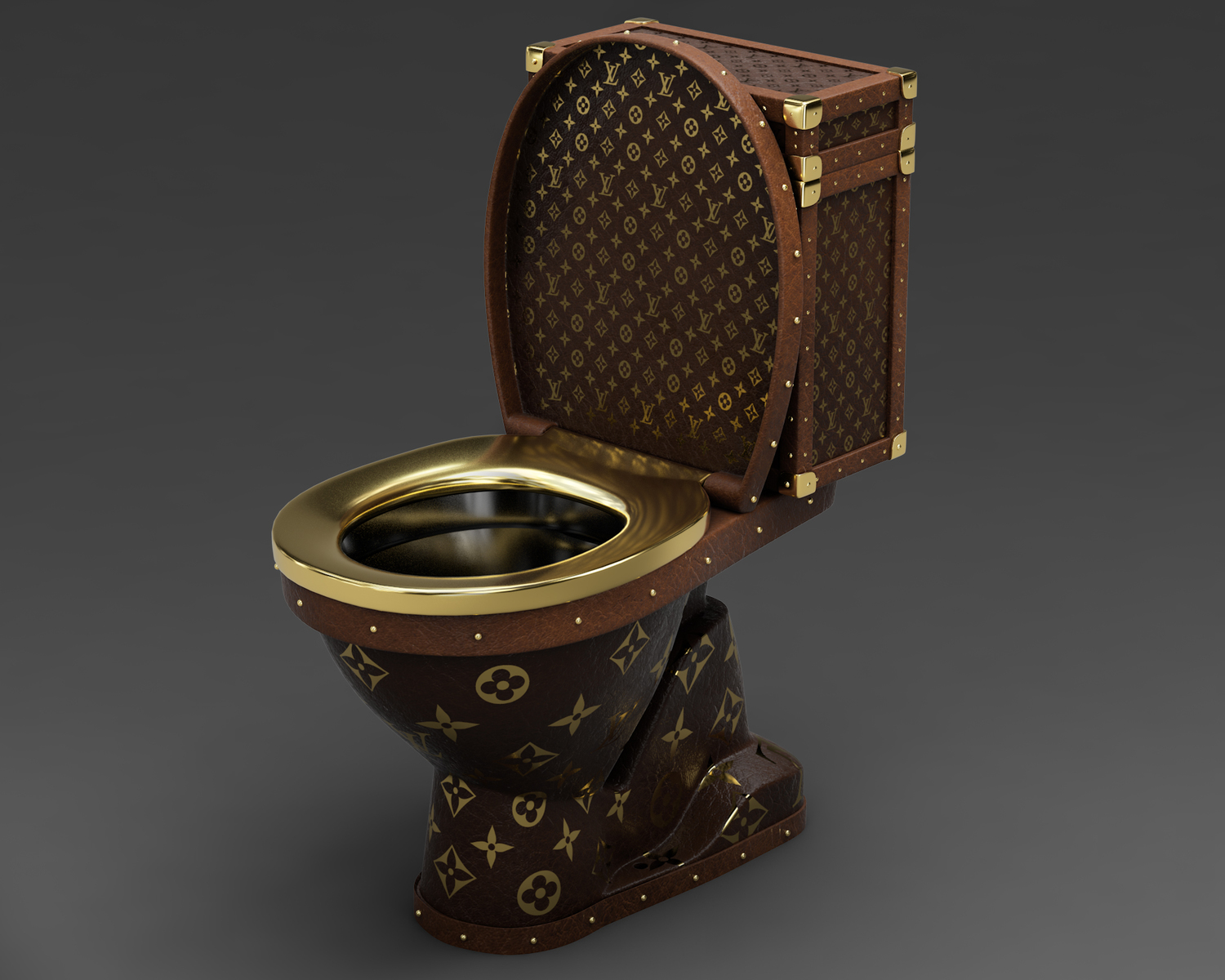 $100K Louis Vuitton Toilet On Display In Santa Monica 