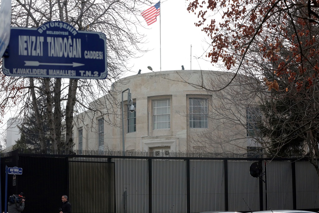 Άγκυρα: Κλειστή  τη Δευτέρα η αμερικανική πρεσβεία λόγω… απειλής