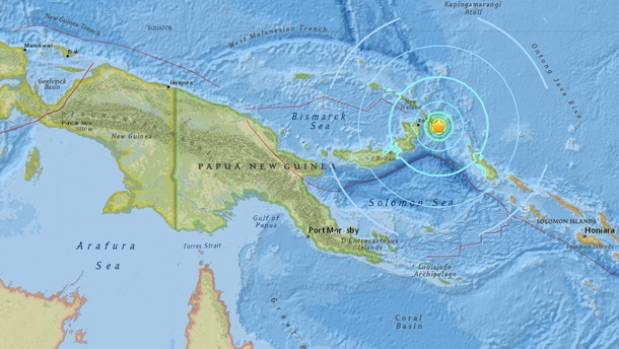 Ισχυρός σεισμός 7,1 Ρίχτερ στην Παπούα Νέα Γουινέα