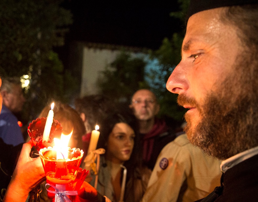 Παραλαβή Αγίου Φωτός από τον Γιάννη Αμανατίδη