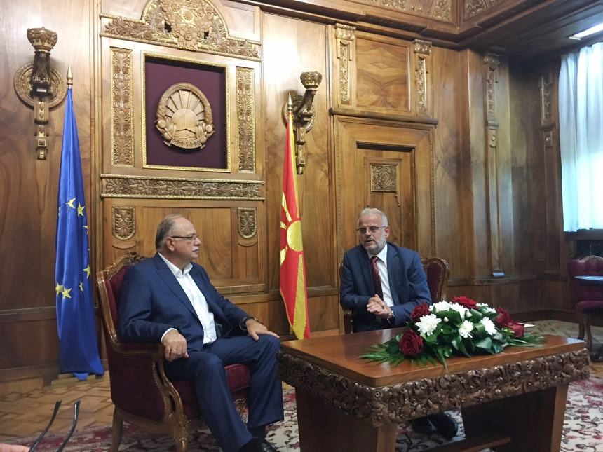 Στα Σκόπια ο Παπαδημούλης – Συνάντηση με τον πρόεδρο της Βουλής
