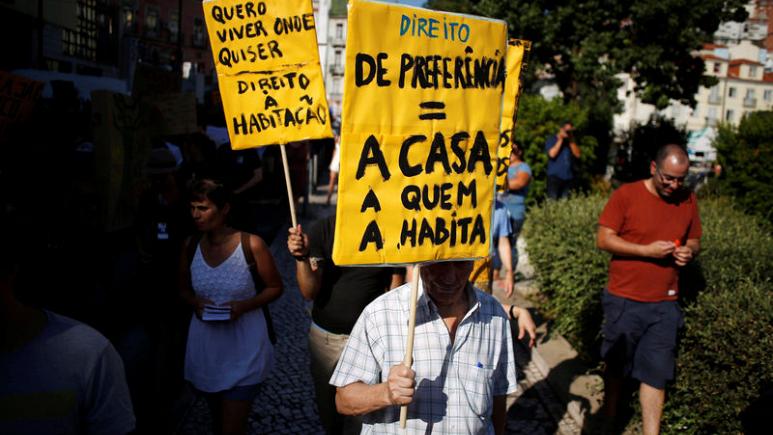 Διαδήλωση στην Πορτογαλία ενάντια στην ραγδαία αύξηση των ενοικίων