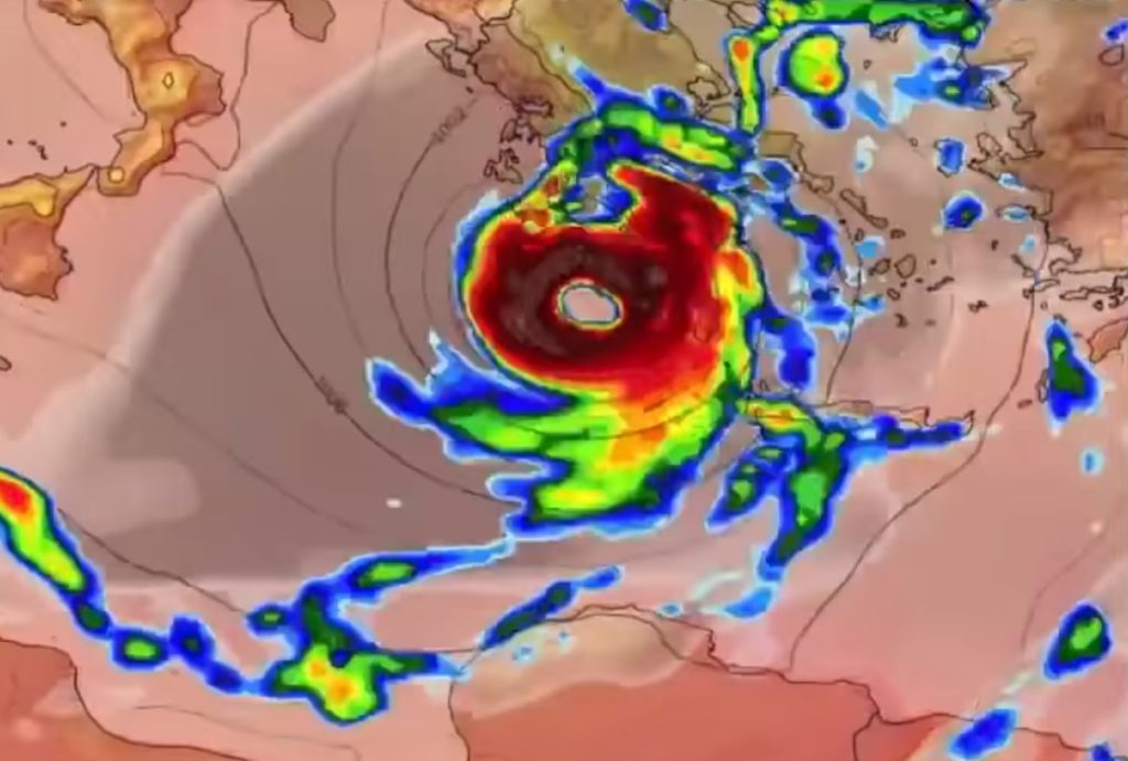 Αυτός είναι ο μεσογειακός κυκλώνας που αναμένεται να σχηματιστεί – Προσομοίωση (Video)
