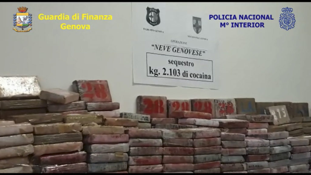 Ιταλία: 2 τόνους κοκαΐνη εντόπισαν τη Γένοβα – 500 εκατομμύρια ευρώ η αξία τους