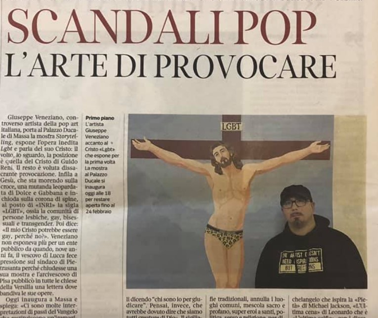 «Χριστός ομοφυλόφιλος» Το έργο του Ιταλού καλλιτέχνη που λογόκρινε το Facebook (Photos)