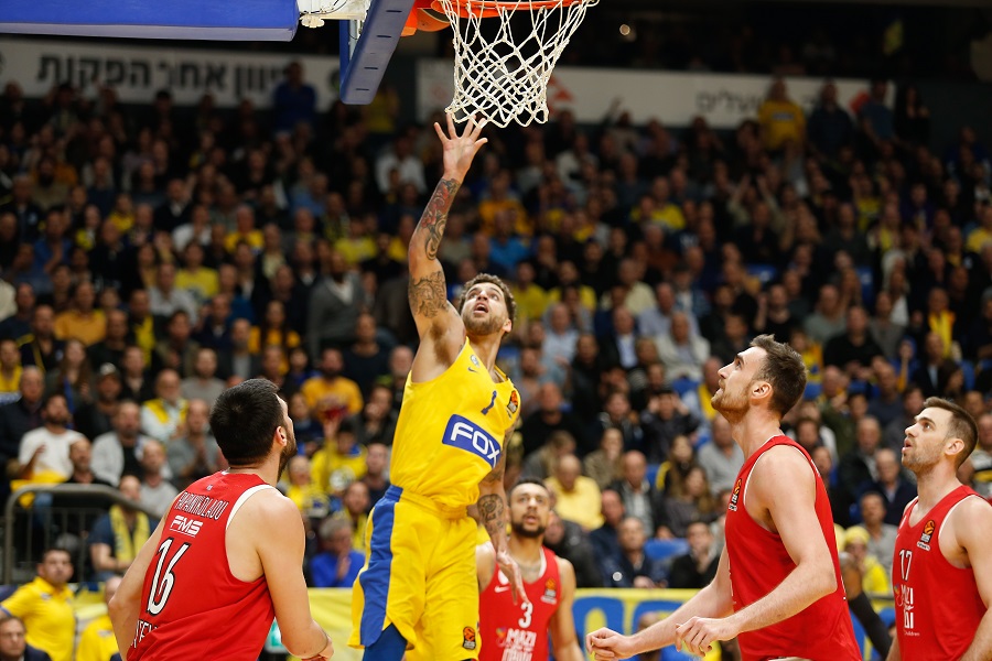 Δεν τα κατάφερε ο Ολυμπιακός (65-64) στο ντέρμπι του Τελ Αβίβ