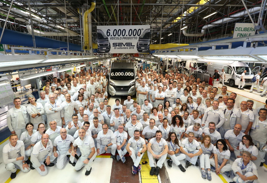 Στα 6.000.000 οχήματα από το Sevel έφτασε η Fiat