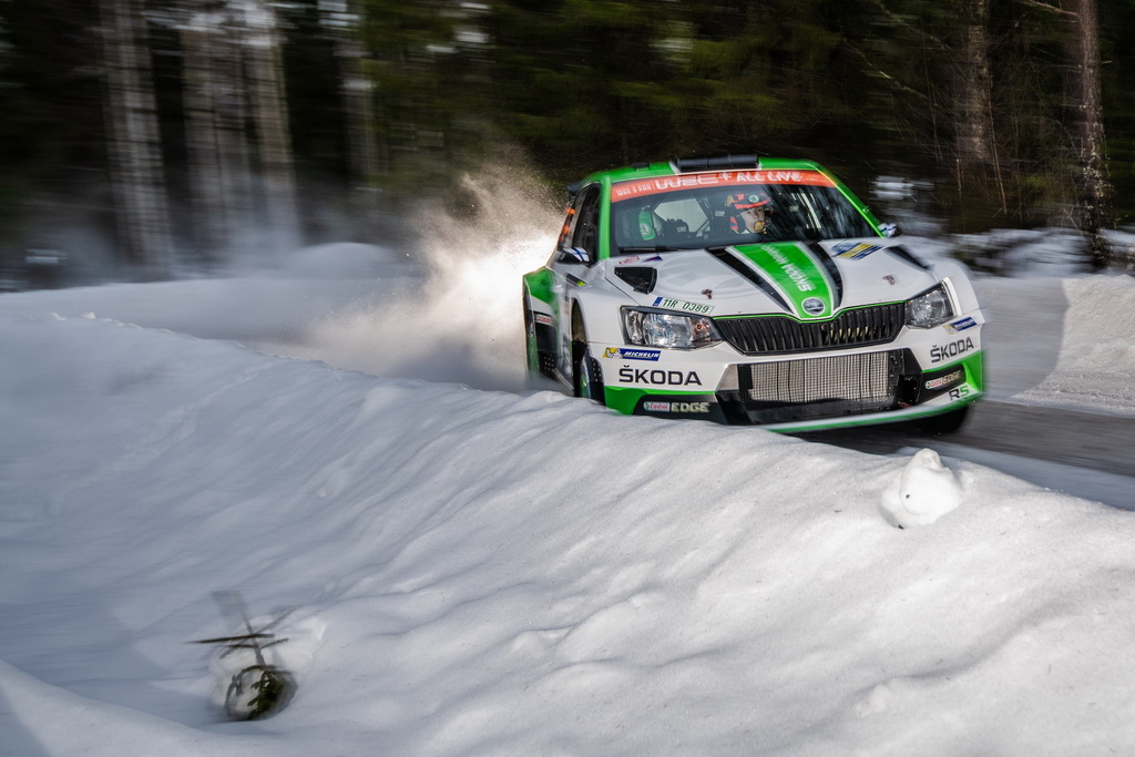 Η Skoda Fabia R5 στη δεύτερη θέση του Ράλι Σουηδίας