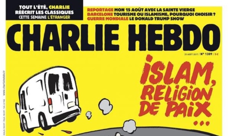 Αντιδράσεις προκαλεί το πρωτοσέλιδο του Charlie Hebdo για την επίθεση στη Βαρκελώνη (Photo)