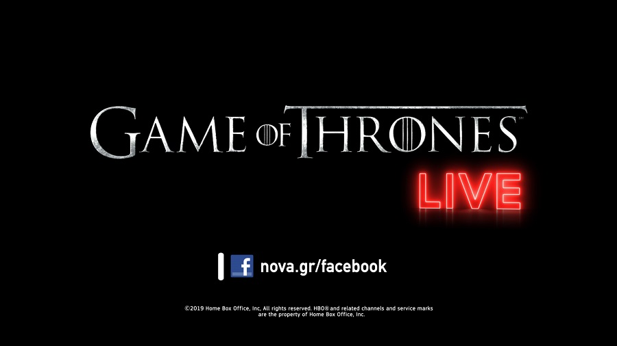 Οκτώ μοναδικά Facebook Live αφιερωμένα στην επική σειρά «Game of Thrones» από τη Nova!