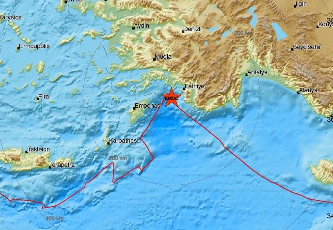 Σεισμός 3,9 Ρίχτερ στα Δωδεκάνησα