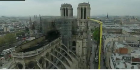 Η Παναγία των Παρισίων από ψηλά –  Drone καταγράφει την καταστροφή (Video)