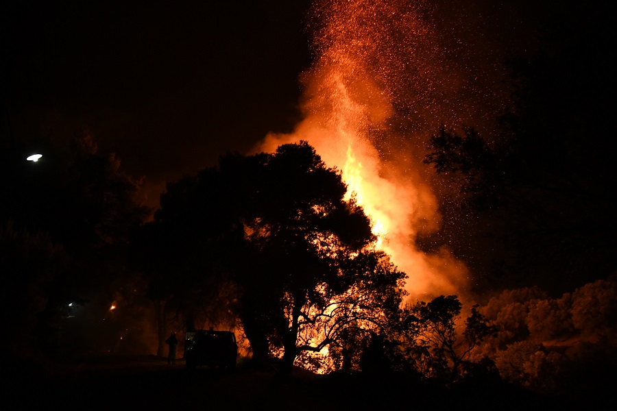 Μεγάλη πυρκαγιά στην Κάρυστο – Επί ποδός η Πυροσβεστική