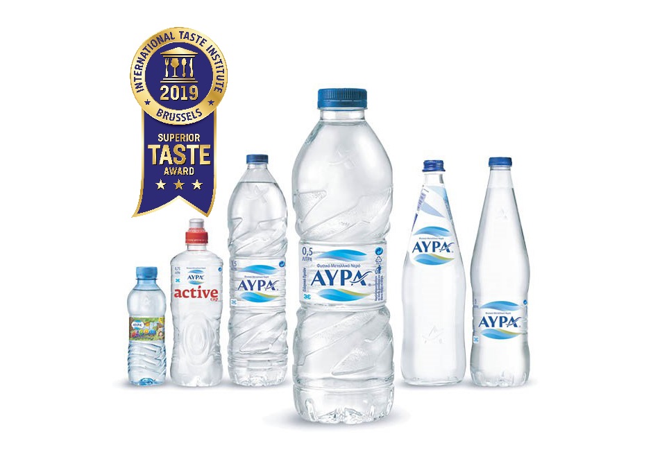 Φυσικό Μεταλλικό Νερό ΑΥΡΑ: Βραβείο Ανώτερης Γεύσης 3 χρυσών αστεριών από το International Taste Institute για 4η συνεχή χρονιά