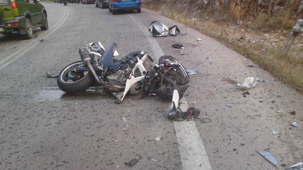 Νεκρός μοτοσικλετιστής στον βόρειο οδικό άξονα Κρήτης