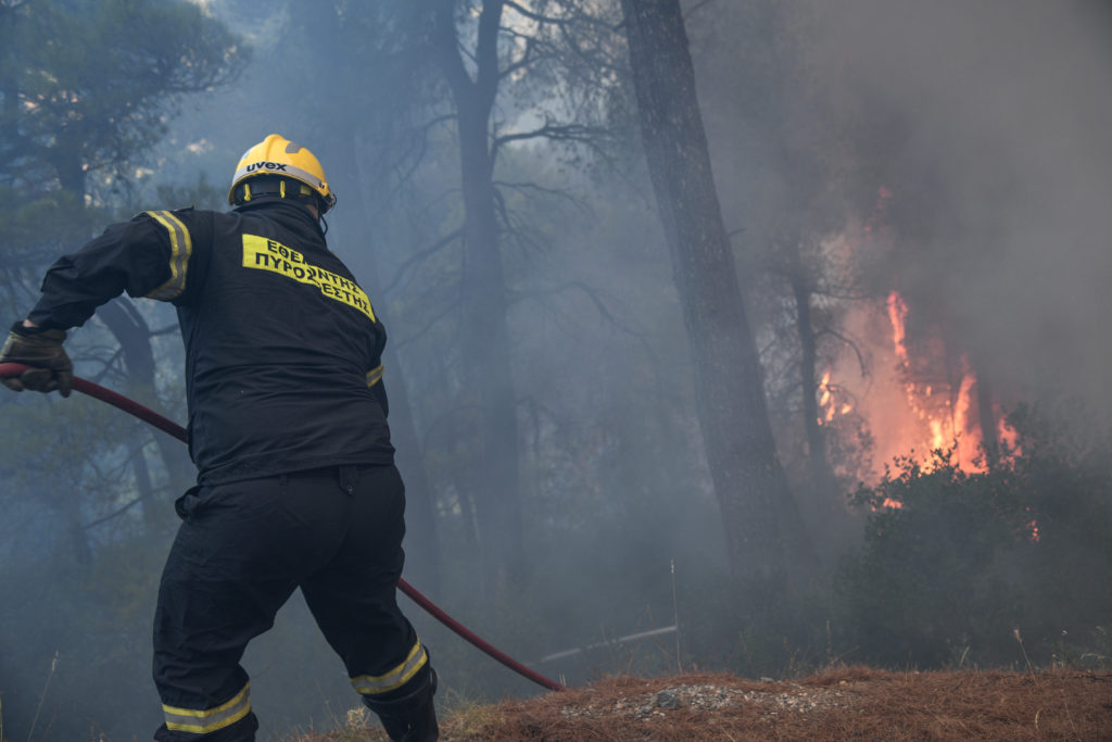 «Πέρασμα» της φωτιάς και στα Ψαχνά, το χειρότερο σενάριο για τη φωτιά στην Εύβοια