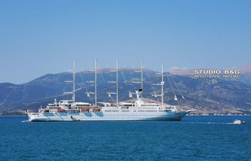 Στο Ναύπλιο με το μεγαλύτερο ιστιοφόρο κρουαζιερόπλοιο στον κόσμο (εικόνες)
