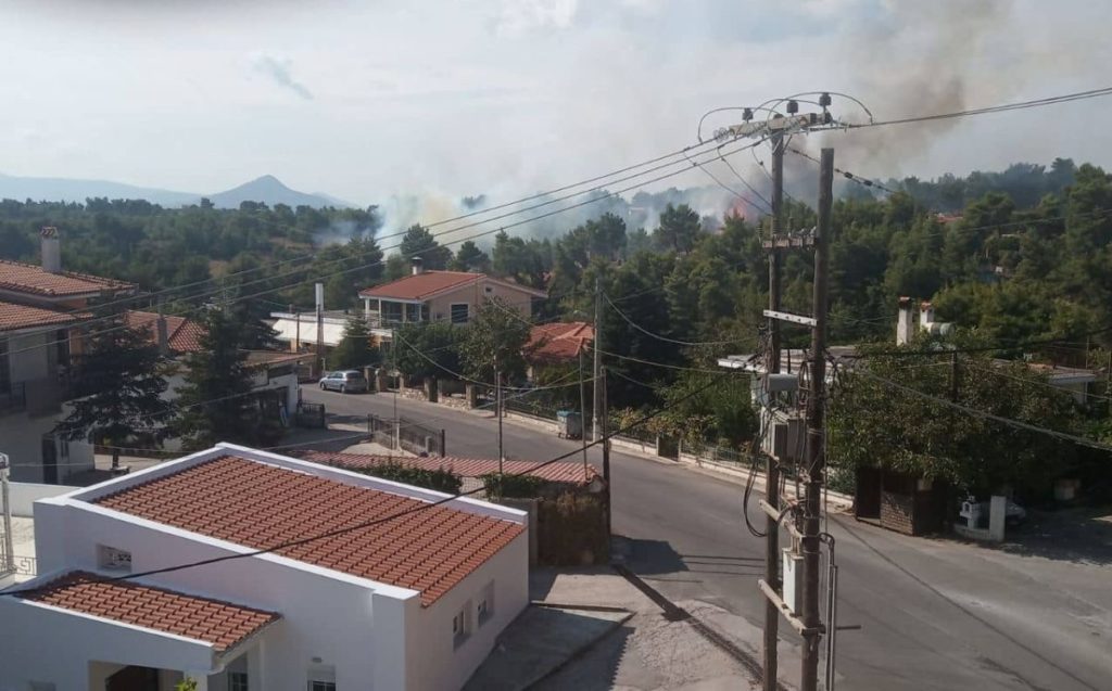 Μία ανάσα από τα σπίτια έφτασε η φωτιά στον Βαρνάβα (Photos & Video)