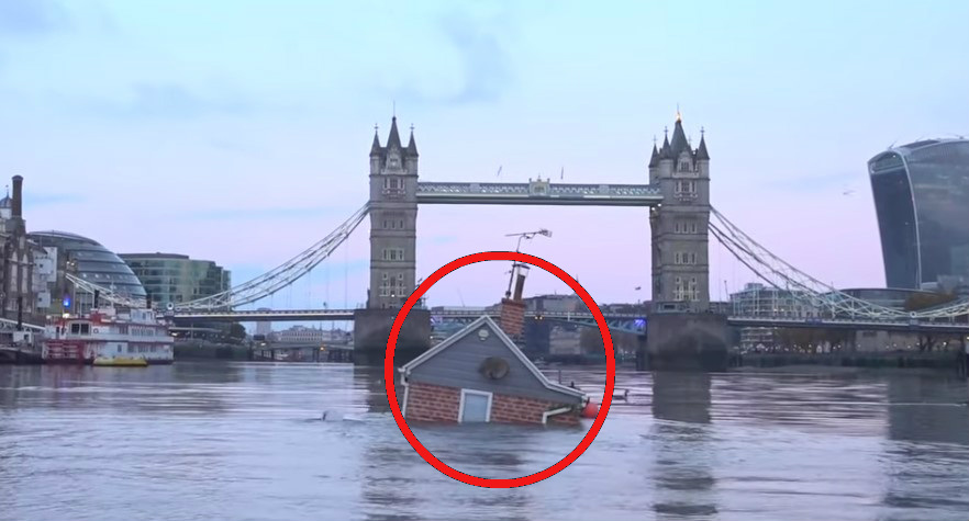 Λονδρέζικο σπίτι βουλιάζει στον Τάμεση… Τι ακριβώς συμβαίνει (Video)