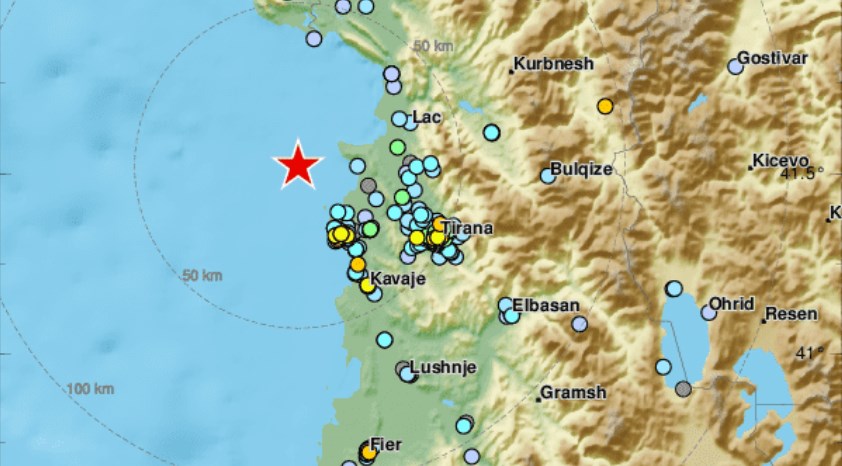 Νέος σεισμός 5,1 Ρίχτερ στην Αλβανία