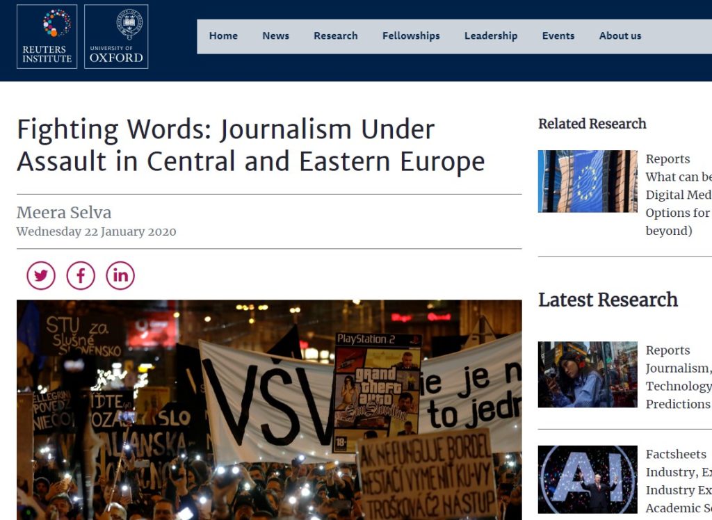 Ινστιτούτο Reuters: Υπό διωγμόν η ανεξάρτητη δημοσιογραφία στην κεντρική και ανατολική Ευρώπη