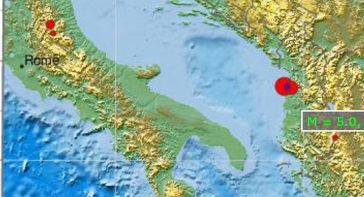 Σεισμός 4,9 Ρίχτερ στην Αλβανία