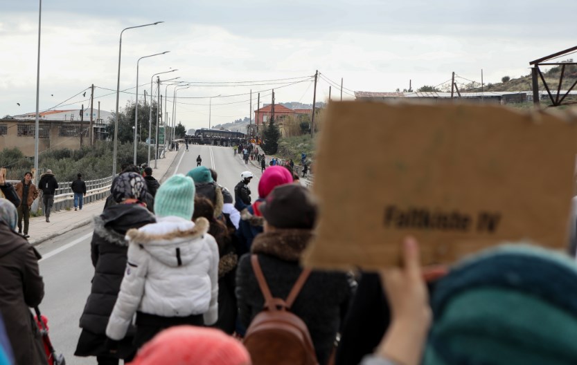 Νέα ένταση στη Μόρια κατά την επιστροφή διαδηλωτών στον καταυλισμό