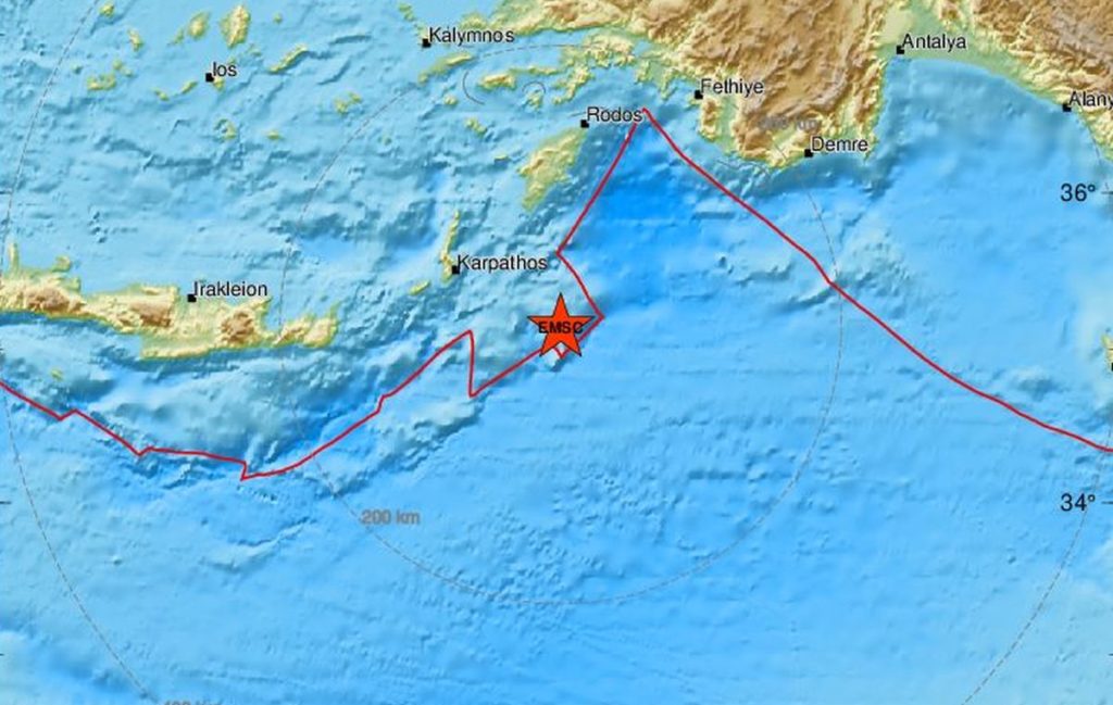 Σεισμός 4,2 Ρίχτερ ανοιχτά της Καρπάθου