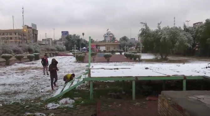 Η άλλη όψη της Βαγδάτης: Ξύπνησε καλυμμένη στο χιόνι, για δεύτερη φορά σε 100 χρόνια