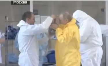 Ο Πούτιν έβαλε στολή και επισκέφθηκε ασθενείς με κορονοϊό (Video)