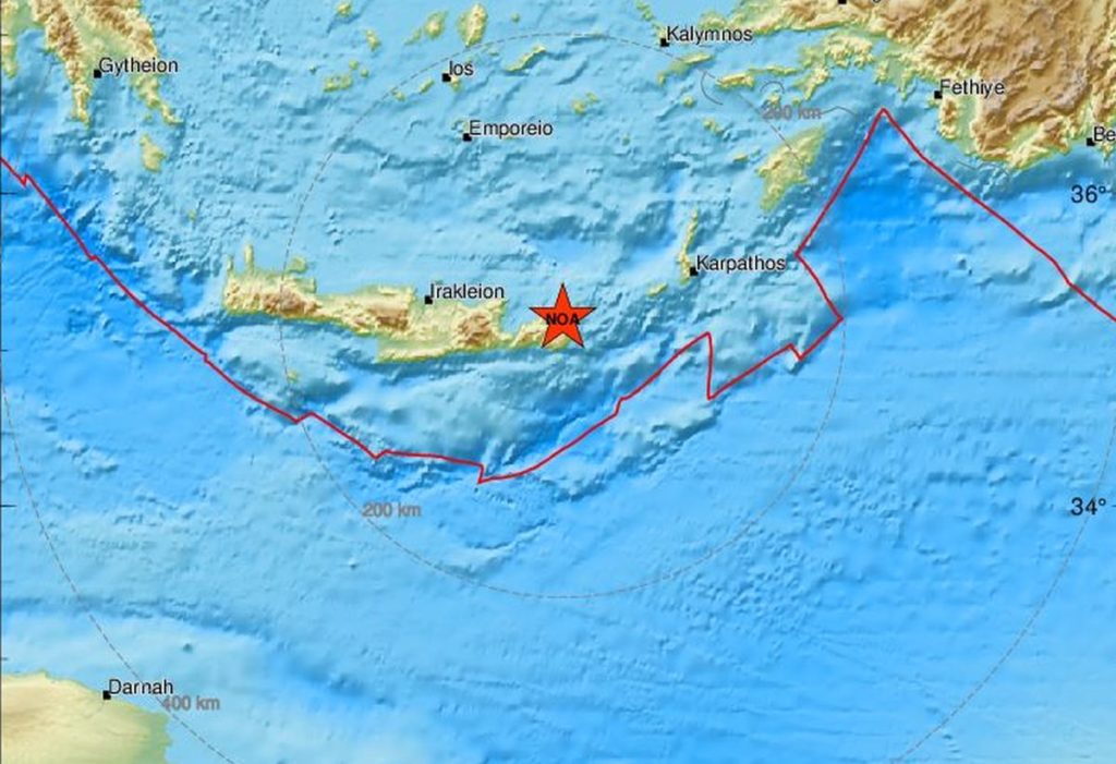 Σεισμός 4,4 Ρίχτερ στην Κρήτη