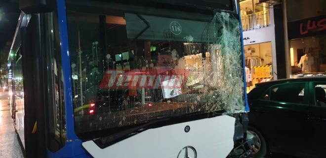 Τρόμος από ακυβέρνητο λεωφορείο στο κέντρο της Πάτρας (εικόνες – video)
