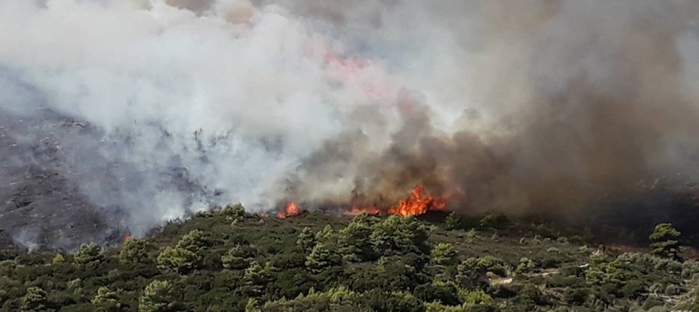 Μεγάλη φωτιά στη νότια Ζάκυνθο – Εκκενώθηκε ξενοδοχείο και σπίτια  (video)