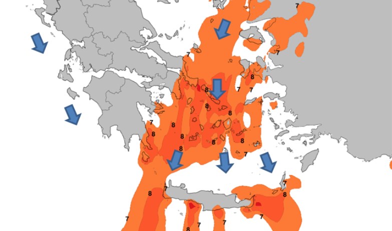 Ενισχυμένο μελτέμι την Τετάρτη στο Αιγαίο και πιθανότητα βροχής στην Κρήτη