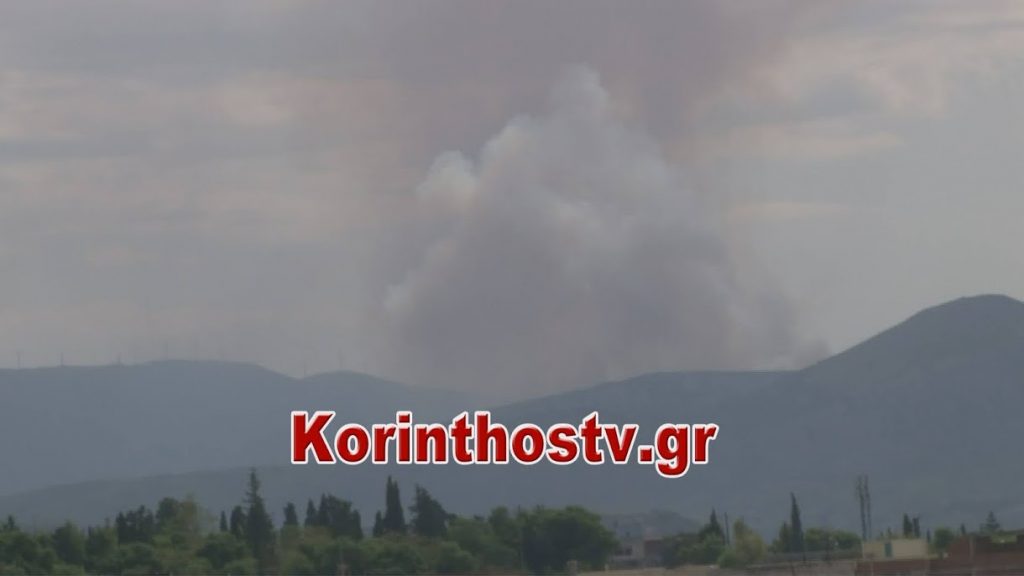 Πυρκαγιά στην περιοχή Κουταλάς στην Κόρινθο (Video)