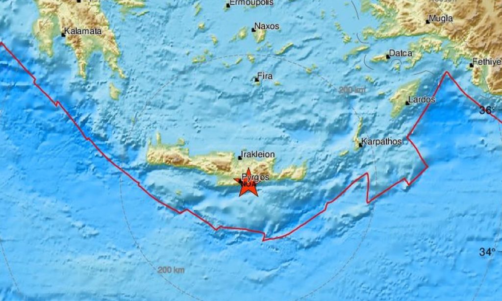 Σεισμός 5,3 Ρίχτερ στην Κρήτη