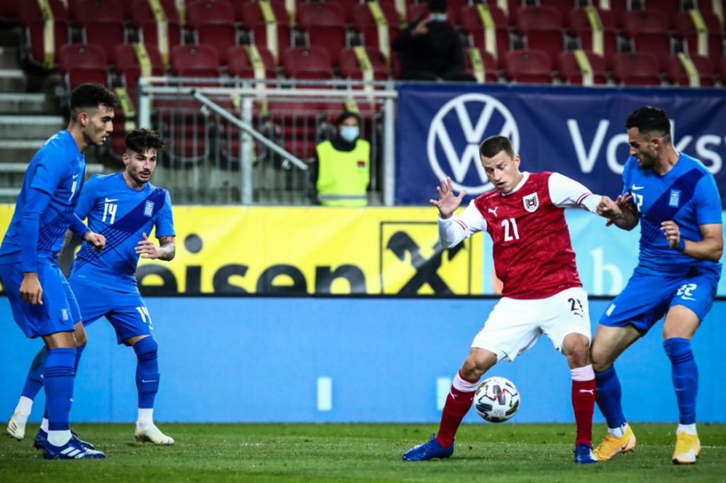 Ποδόσφαιρο: «Έμπαζε» στην άμυνα η Εθνική, ηττήθηκε 2-1 από την Αυστρία