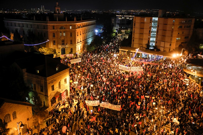 Διαδηλώσεις κατά του Νετανιάχου στις μεγάλες πόλεις τoυ Ισραήλ