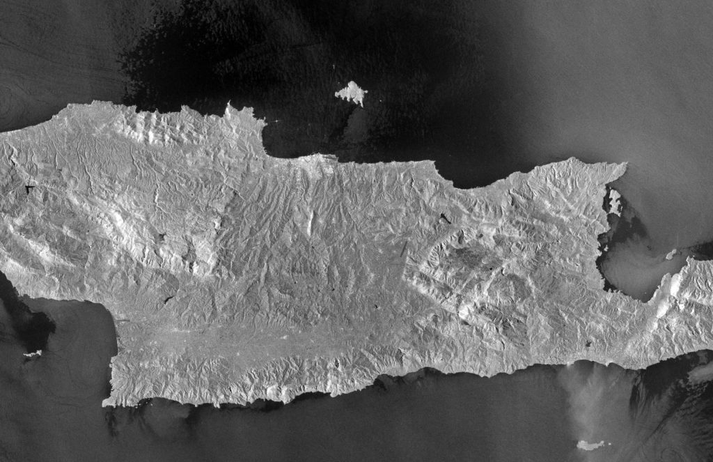 Εντυπωσιακή φωτογραφία της Κρήτης από τον ευρωπαϊκό δορυφόρο Copernicus Sentinel-1