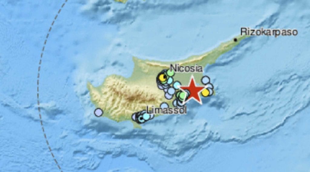 Ισχυρός σεισμός στην Κύπρο